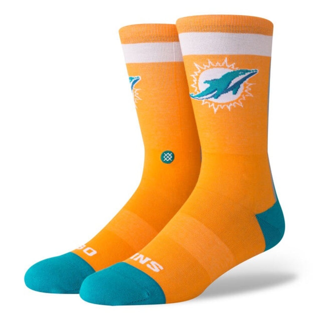 Stance Miami Dolphins NFL Socks LARGE (9-12) NWT